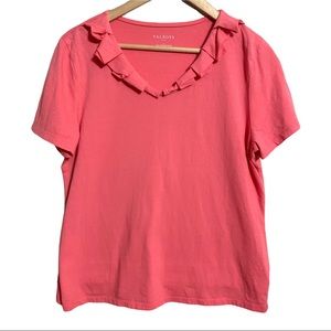 Talbots Peach Short Sleeved Tee L